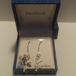 Disney Frozen ll OLAF Earrings Sterling. New